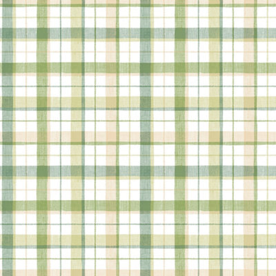 Galerie Kitchen Style 3 Green White Textured Plaid Smooth Wallpaper