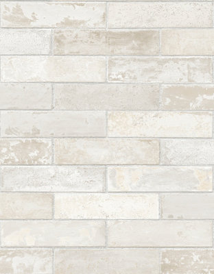 Galerie Kitchen Style 3 Grey Beige Brick Smooth Wallpaper