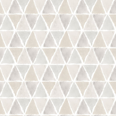 Galerie Kitchen Style 3 Grey Beige Geo Triangles Smooth A4 Wallpaper Sample