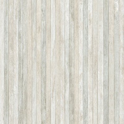 Galerie Kitchen Style 3 Grey Beige Wood Stripe Smooth Wallpaper