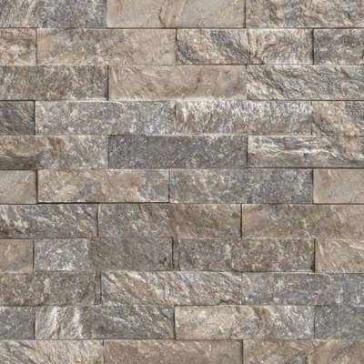Galerie Kitchen Style 3 Grey Brown Slate Bricks Smooth A4 Wallpaper Sample