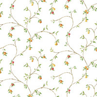 Galerie Kitchen Style 3 Orange Red Green White Fruity Trail Smooth Wallpaper