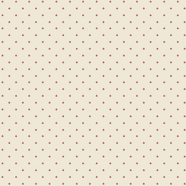 Galerie Kitchen Style 3 Red Cream Fleur-De-Lys Style Motif Smooth Wallpaper  | DIY at B&Q