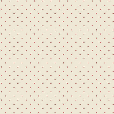 Galerie Kitchen Style 3 Red Cream Fleur-De-Lys Style Motif Smooth Wallpaper