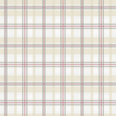 Galerie Kitchen Style 3 Red Cream White Plaid Smooth Wallpaper