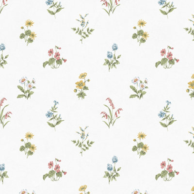 Galerie Kitchen Style 3 Yellow Blue Red Green White Floral Prints