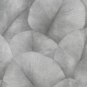 Galerie Kumano Beige Textured Palm Leaf  Wallpaper