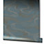 Galerie Kumano Blue Abstract Flow Design Wallpaper