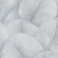 Galerie Kumano Blue Textured Palm Leaf  Wallpaper