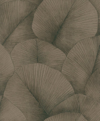 Galerie Kumano Gold Textured Palm Leaf A4 Wallpaper Sample