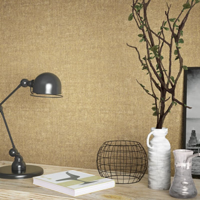 Galerie Kumano Gold Textured Weave Wallpaper