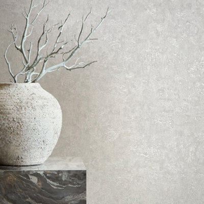 Galerie Kumano Grey Textured Plaster Wallpaper