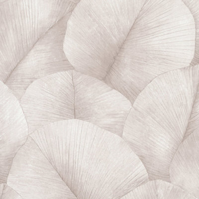 Galerie Kumano Pink Textured Palm Leaf Wallpaper | DIY at B&Q