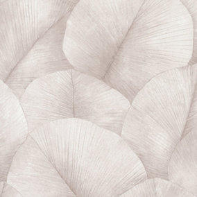 Galerie Kumano Pink Textured Palm Leaf  Wallpaper