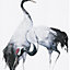 Galerie Kumano White/Black Three Painted Crane 3-Panel Wallpaper Mural