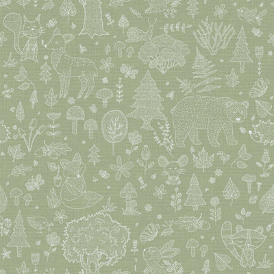 Galerie Little Explorers 2 Green Forest Kingdom A4 Wallpaper Sample