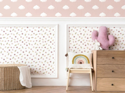 Galerie Little Explorers 2 Pink Cloud A4 Wallpaper Sample