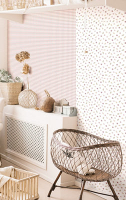 Galerie Little Explorers 2 Pink Two Tone Gingham Wallpaper Roll