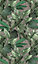 Galerie Loft 2 Green Tropical Leaves With Greige Exposed Brick Background 3-panel (3 x 2.7m) Wall Mural