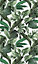 Galerie Loft 2 Green Tropical Leaves With White Exposed Brick Background 3-panel (3 x 2.7m) Wall Mural
