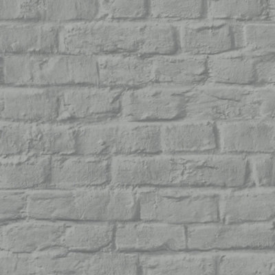 Galerie Loft 2 Grey Exposed Brick Design  Wallpaper Roll