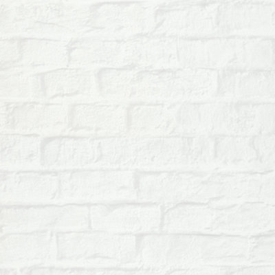 Galerie Loft 2 White Exposed Brick Design  Wallpaper Roll