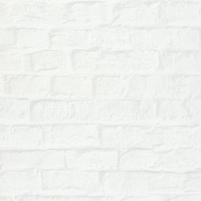 Galerie Loft 2 White Exposed Brick Design  Wallpaper Roll