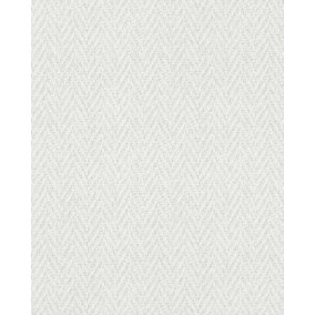 Galerie Loft White Light Grey Chevron Sisal Weave Textured Wallpaper