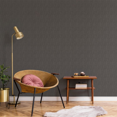 Galerie Luxe Dark Grey Moire Texture Smooth Wallpaper