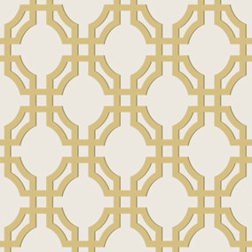 Galerie Luxe Gold Trellis Smooth Wallpaper