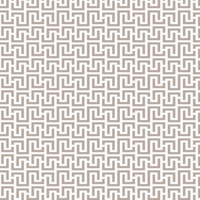 Galerie Luxe Ivory Silver Greek Key Smooth Wallpaper