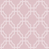 Galerie Luxe Pink Trellis Smooth Wallpaper