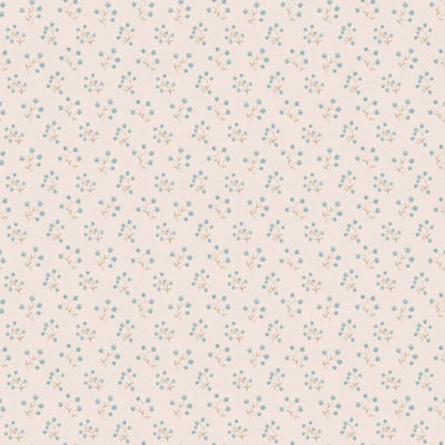Galerie Maison Charme Blue Floral Forget Me Not Motif Wallpaper Roll
