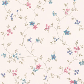 Galerie Maison Charme Blue Petit Floral Motif Wallpaper Roll