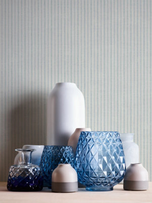 Galerie Maison Charme Cream Pinstripe Motif Wallpaper Roll