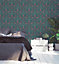Galerie Maison Charme Green Floral Bird Motif Wallpaper Roll