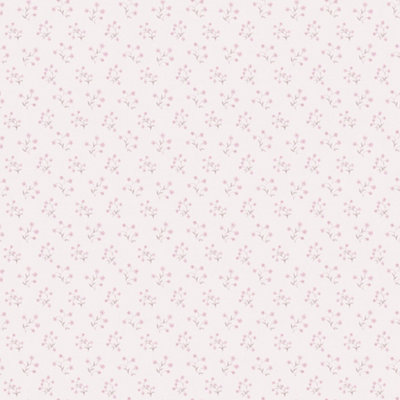 Galerie Maison Charme PInk Floral Forget Me Not Motif Wallpaper Roll