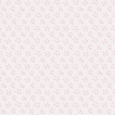 Galerie Maison Charme PInk Floral Forget Me Not Motif Wallpaper Roll