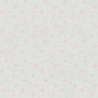 Galerie Maison Charme Pink/Grey Vintage Rose Motif Wallpaper Roll