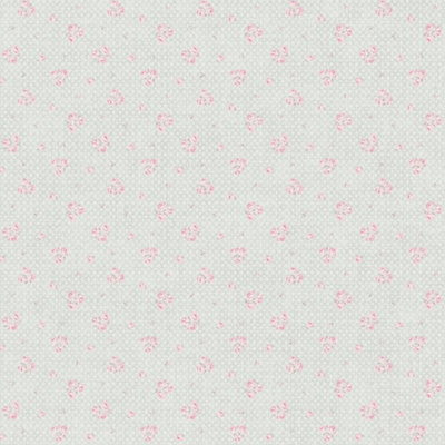 Galerie Maison Charme Pink/Grey Vintage Rose Motif Wallpaper Roll