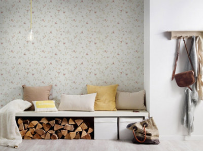 Galerie Maison Charme Pink Petit Floral Motif Wallpaper Roll