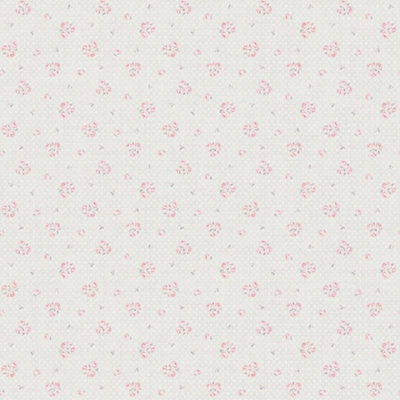 Galerie Maison Charme Pink Vintage Rose Motif Wallpaper Roll