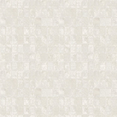 Galerie Metallic Fx Beige Metallic Tile Textured A4 Wallpaper Sample
