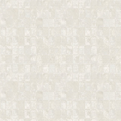 Galerie Metallic Fx Beige Metallic Tile Textured Wallpaper