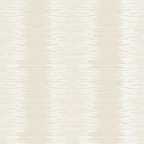 Galerie Metallic Fx Cream Beige Metallic Layered Stripe Textured Wallpaper