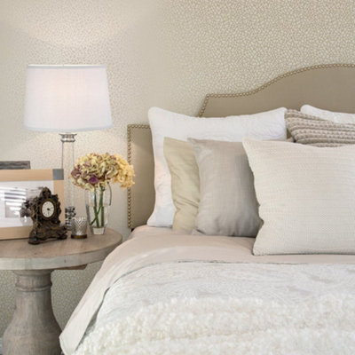Galerie Metallic Fx Cream Gold Crazed Geo Textured Wallpaper