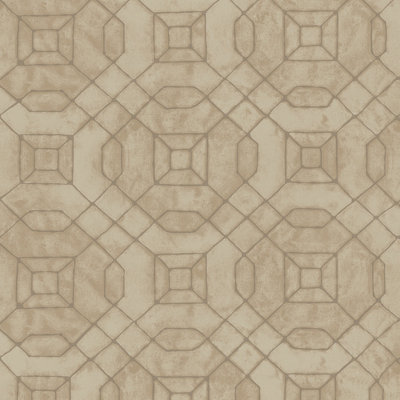 Galerie Metallic Fx Gold Beige Metallic Geometric Textured Wallpaper ...