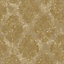 Galerie Metallic Fx Gold Dark Gold Metallic Damask Textured Wallpaper
