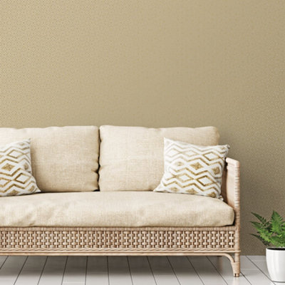 Galerie Metallic Fx Gold Metallic Star Geometric Textured Wallpaper