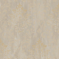 Galerie Metallic Fx Gold Modern Metallic Damask Textured Wallpaper